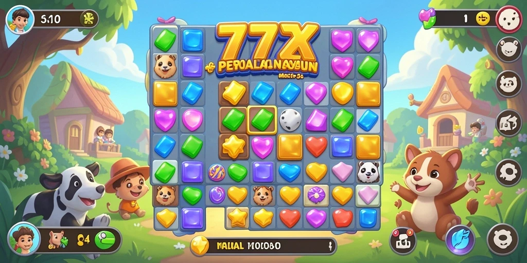 Gameplay seru mencocokkan item dalam 777ZX.