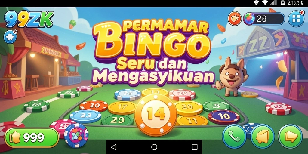 Gambar gameplay Bingo di aplikasi 99ZK yang menampilkan suasana permainan yang seru.