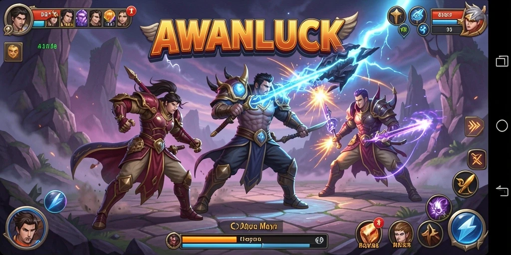Tampilan gameplay yang seru dan mendebarkan di AWANLUCK.