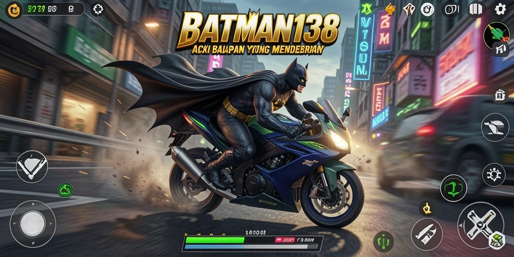 Gameplay seru balapan motor di jalanan yang bising.