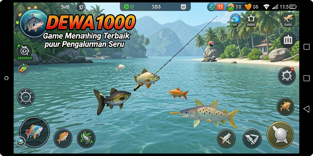 Tangkapan ikan yang besar dan visual menawan dalam DEWA1000.