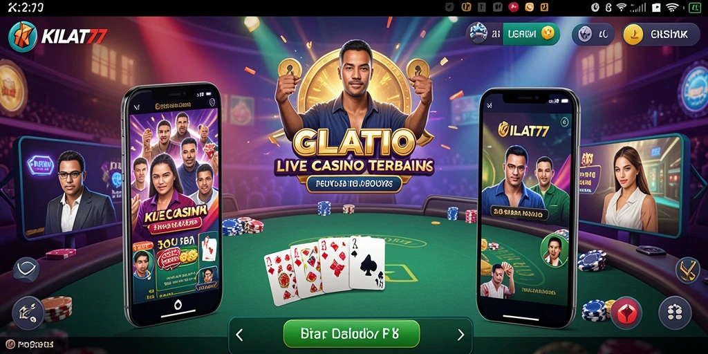 Tampilan menarik dari gameplay Live Casino KILAT77.