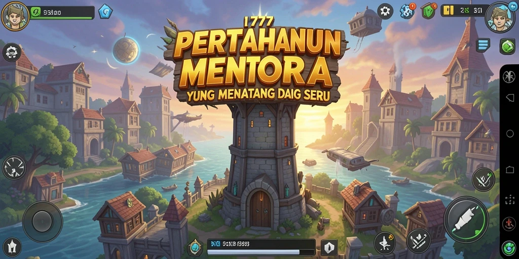 Screenshot L777 menampilkan aksi pertahanan menara yang intens.