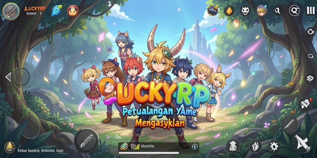 Screenshot gameplay <strong>LUCKYRP</strong> menampilkan aksi seru dan karakter anime yang keren.