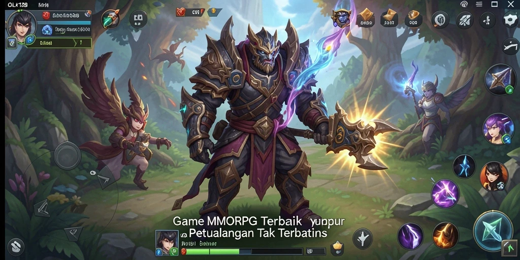Screenshot utama OLX128 menampilkan aksi seru dalam dunia MMORPG.