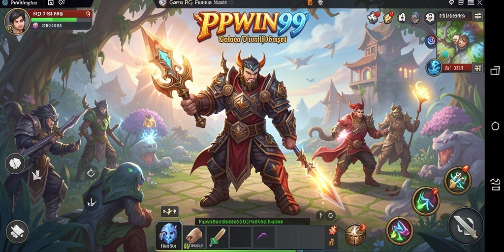 Screenshot gameplay PPWIN99 dengan aksi pertempuran RPG yang mendebarkan.