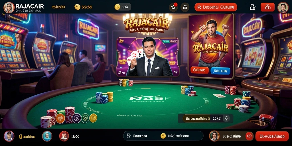 Tampilan gameplay menarik dari game Live Casino RAJACAIR.
