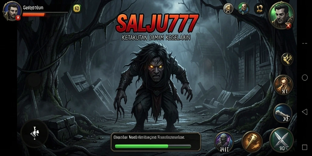 Menampilkan gameplay mencekam dalam suasana kelam dan menakutkan.