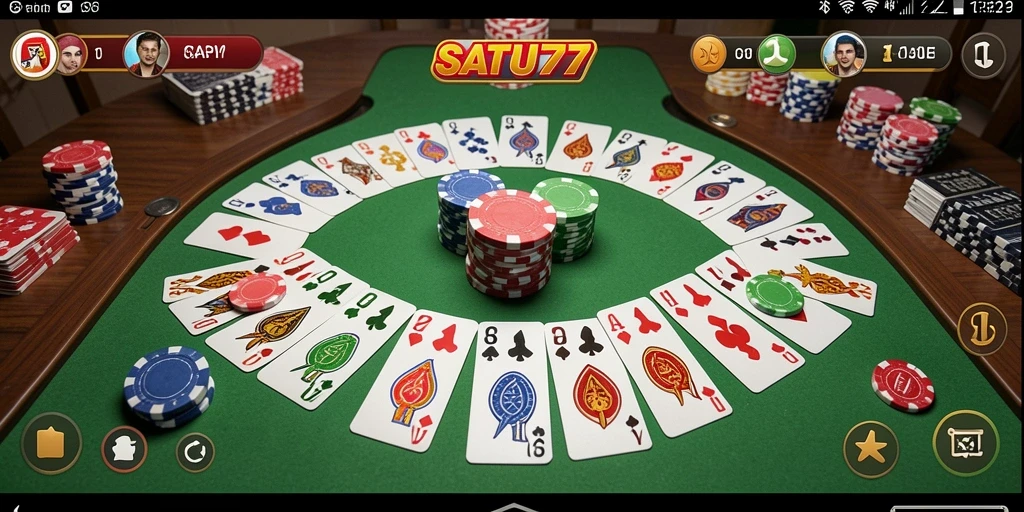 Tampilan gameplay Gaple yang mengasyikkan dan penuh strategi.